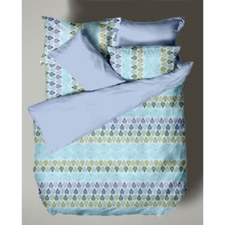 【LAMINA】尋寶 藍 雙人 100%純棉床包枕套三件組