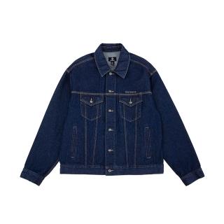 【CONVERSE】牛仔外套 夾克 男外套 DENIM NON PADDED JKT DK DENIM(UCJ124-UHD)
