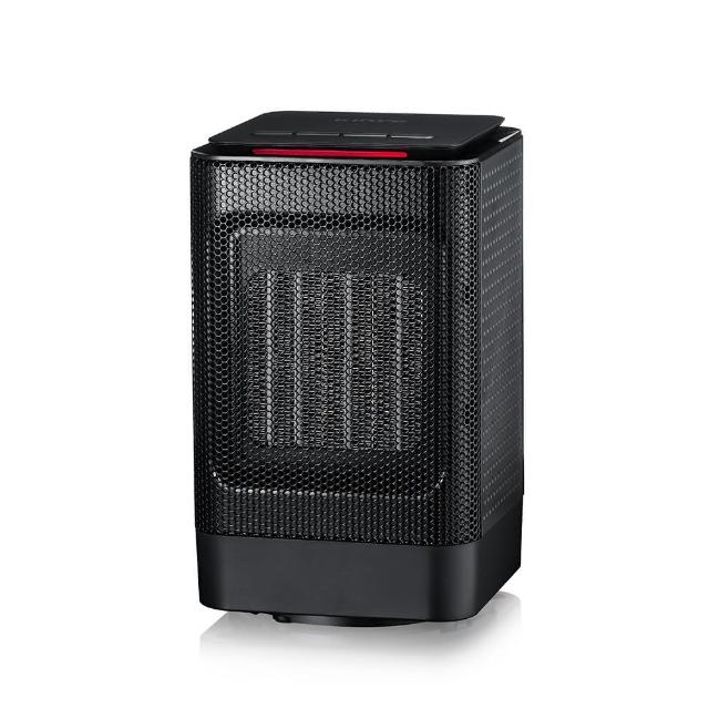 適用於小面積個人使用的KINYO NEH-120陶瓷式暖氣機，尺寸為(L)125x(W)125x(H)206mm，重量約1100g，採用ABS、PP、PBT材質，風扇擺頭角度達60度，最大消耗功率為950W，不具溫度調節功能，僅提供低暖與高暖模式，電壓為AC 110V/60Hz，並取得BSMI許可字號R4A106，提供1年保固。