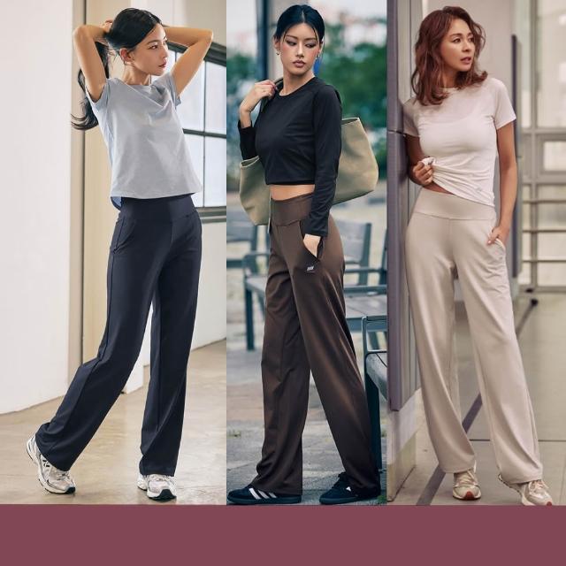 【STL】現貨 韓國瑜伽 URBAN Semi Wide Pants 女 運動機能 直筒 寬鬆 落地 長褲 彈性 快乾(多色)