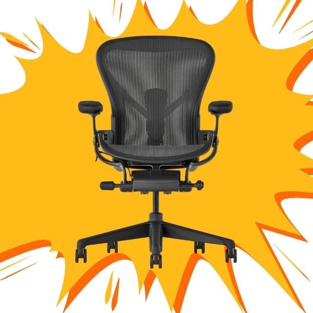 【Herman Miller】Aeron 小資款 - 石墨黑｜尺寸任選｜世代家具｜原廠12年保固(人體工學椅/電腦椅/辦公椅)