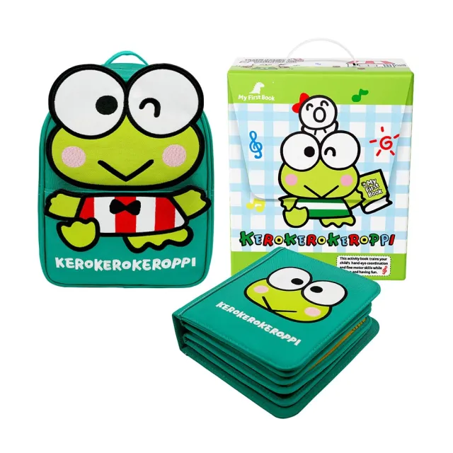 【My First Book】特別冊-keroppi大眼蛙(0y+正版聯名/啟蒙玩具/蒙特梭利/布書/寶寶互動學習)