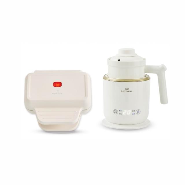 【MATURE 美萃】雙11強檔 MINI食光陶瓷熱壓機 CY-1627 + 剛剛好陶瓷電煮鍋 CY-1626