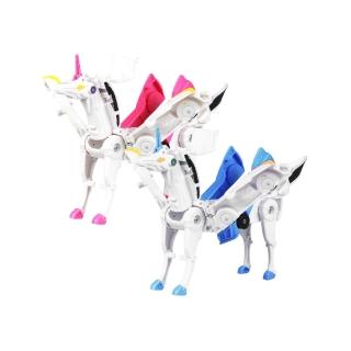 【Finger Pop 指選好物】獨角獸變形玩具5入組(玩具車 彈跳變形機器人 飛馬玩具 變形)