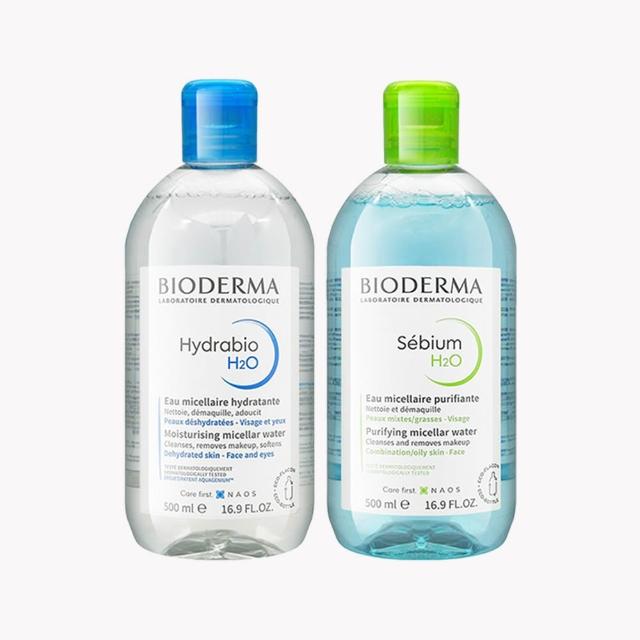 【BIODERMA】潔膚液500ml 2入(卸妝)(保濕水潤/平衡控油任選)