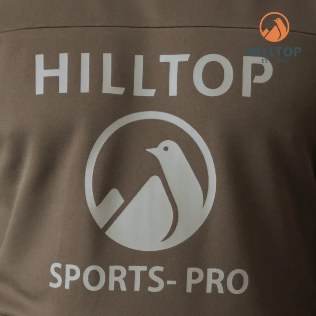 【Hilltop 山頂鳥】POLYGIENE抗菌石墨烯吸濕快乾保暖印花刷毛上衣 男款 墨綠｜PH51XMN0ECC0