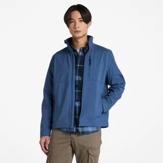 【Timberland 官方旗艦】男款藍色防風軟殼外套(A6AU4EYO)