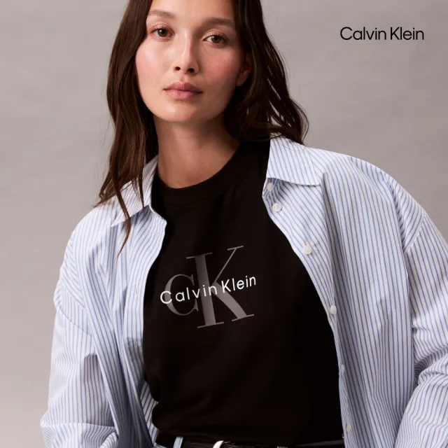 【CALVIN KLEIN】官方旗艦館 CK Monogram T-shirt_黑色