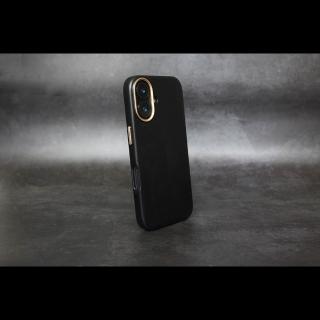 【UNIC】UNIC皮革磁吸手機殼極簡黑iPhone17//17 Pro/17 ProMAX(真皮)