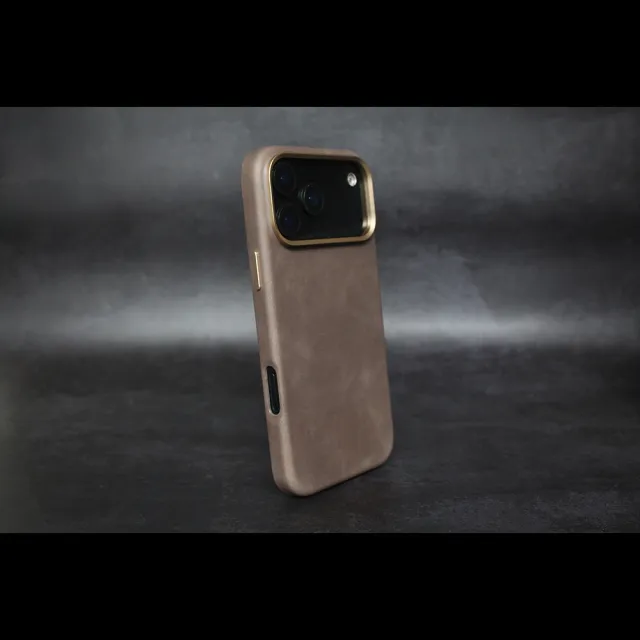 【UNIC】UNIC皮革磁吸手機殼馬鞍棕iPhone17//17 Pro/17 ProMAX(真皮)