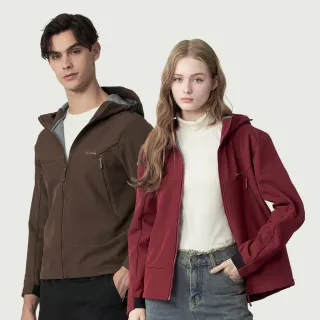 【pierre cardin 皮爾卡登】網路獨家 男女同款 防潑水連帽機能軟殼外套(多色任選)
