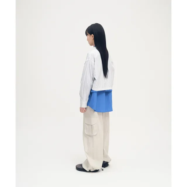 【plain-me】SAAKO 女生襯衫 條紋襯衫 長袖襯衫 女襯衫 2WAY襯衫_SAA3328-252