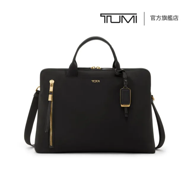 【TUMI】Voyageur Benin 15 吋都會商務筆電包 - 黑金(TUMI 官方旗艦店)