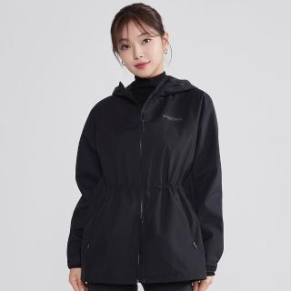 【Discovery Expedition】Bertex 3L女版中長版連帽外套 機能外套 防風 防潑水(DWWJ4B054-BKS)