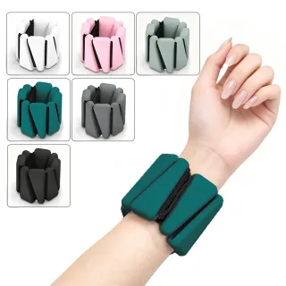 【灰熊厲害】潮時尚可調式健身負重手環2入組 2磅900g(負重訓練手環 重量手環 負重沙袋 沙包)