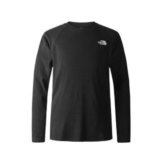 【The North Face】TNF 休閒 運動 吸濕排汗舒適休閒長袖T恤 M FD PRO 160 CREW 男 黑(NF0A7WTLJK3)