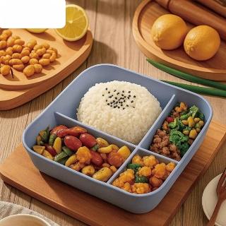 【Mindea】食品級矽膠方形分格便當盒 1590ml 四格