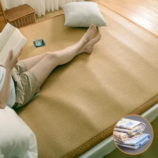 【神田職人】雙人加大6尺 3D頂級特厚 柔藤 透氣涼蓆-B 棉麻 床蓆 不夾髮膚 涼蓆推薦 180x182cm 涼
