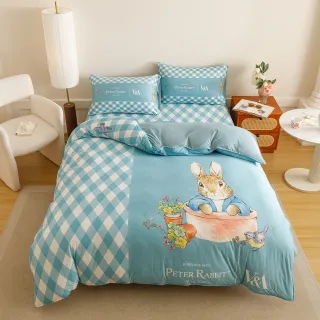 【PETER RABBIT】比得兔與V&A博物館 床包兩用被組-任選(單人尺寸/正版授權/兩用被/床包/三件組)