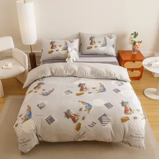 【PETER RABBIT】比得兔與V&A博物館 床包兩用被組-任選(雙人尺寸/正版授權/兩用被/床包/四件組)