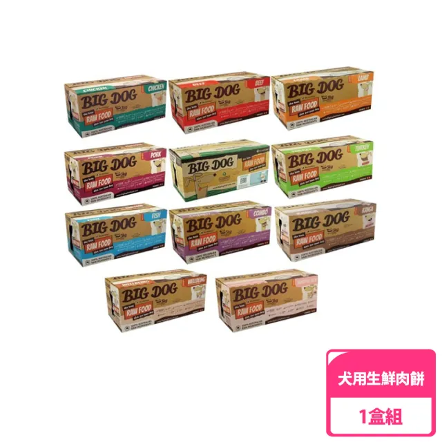 【BARF 巴夫】澳洲BIG DOG犬用冷凍生食肉餅 1盒(犬糧/犬用肉餅/生鮮食品/多種口味)