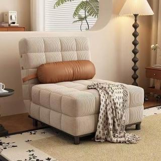 【E家工廠】布質懶人折疊沙發床 單人沙發(三色可選 520-80公分沙發)