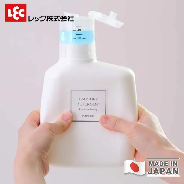 【LEC】日本製按壓計量補充瓶 1000ml 洗劑/清潔補充容器(3入組)
