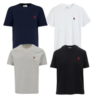 【AMI PARIS】男女同款 愛心A圖騰 短袖T恤-多色任選(XXS號、XS號、S號、M號、L號、XL號、XXL號)