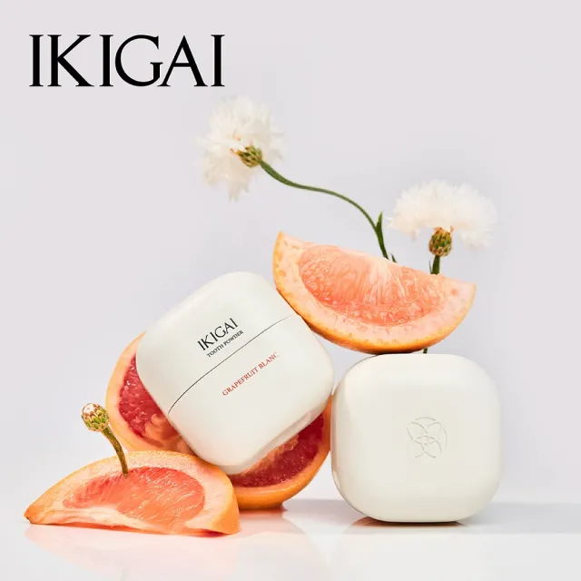 【CSD 中衛】IKIGAI 牙粉-葡萄柚白花(35g/瓶)
