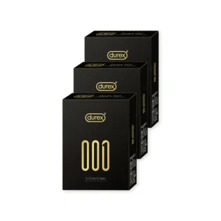 【Durex 杜蕾斯】001水性PU衛生套標準裝2入*3盒(共6入 保險套/衛生套/避孕套/安全套/避孕)