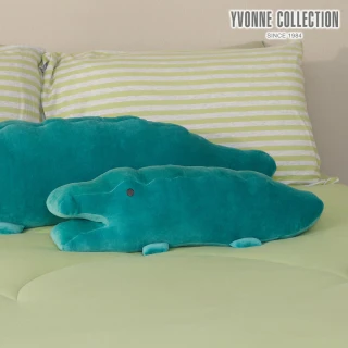 【YVONNE 以旺傢飾】網路限定｜鱷魚造型短抱枕(皇家綠)