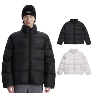 【國家地理服飾官方旗艦】男女同款 EIRA 立領短版羽絨外套(2色可選/鵝絨款)