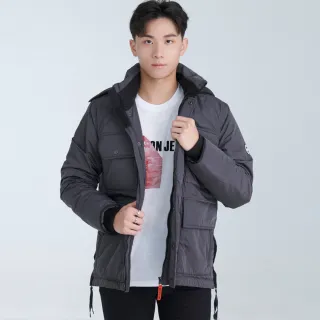 【BOBSON】男款連帽中長版羽絨外套(83031-87)