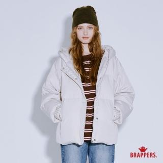 【BRAPPERS】女款 寬鬆剪裁連帽羽絨外套(粉卡其)