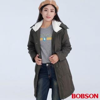 【BOBSON】女款鋪棉風衣長版外套(84101-46)