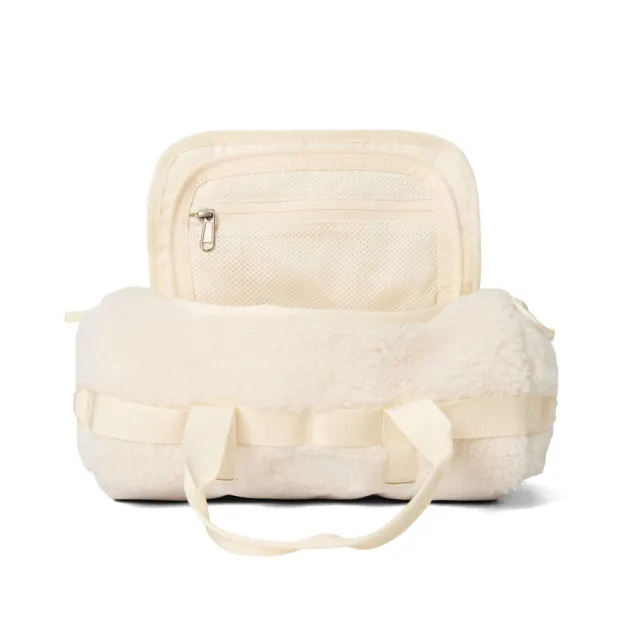 【The North Face】TNF 休閒 運動 側背包 BASE CAMP HIGH PILE MINI BAG 男 女 米白(NF0A8F05UBO)