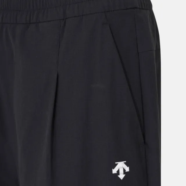 【DESCENTE】長褲 女 運動褲 寬褲 快排 WOMENS WOVEN WIDE FIT PANTS 黑 SQ322PPT72-BLK0