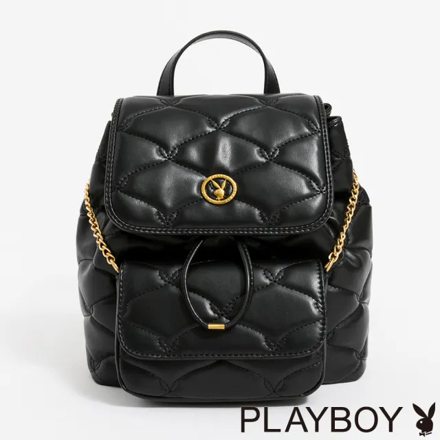 【PLAYBOY】後背包可斜背 Top-Notch系列(黑色)