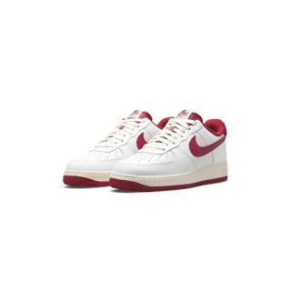 【NIKE 耐吉】Air Force 1 07 LV8 男鞋 皮革 奶油 復古 白紅 DO5220-161