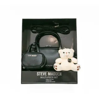 【steve madden】素面法棍小包三件禮盒組(黑色)