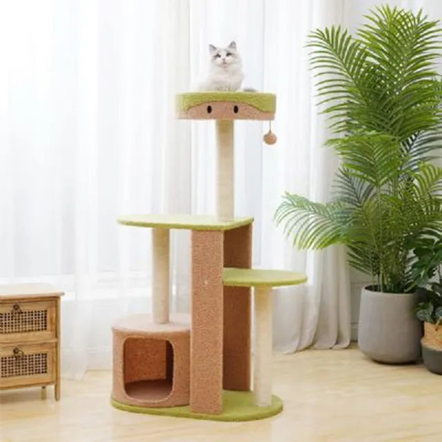 【Petpals】療癒生物貓跳台5層(貓跳台/貓抓柱/貓抓板/睡窩)
