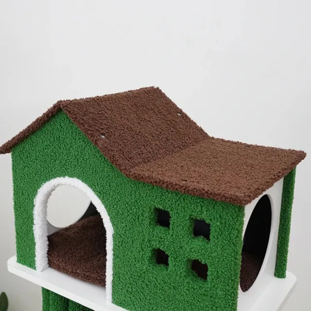 【Petpals】綠之森樹屋貓跳台5層(貓跳台/貓抓柱/貓抓板/睡窩)