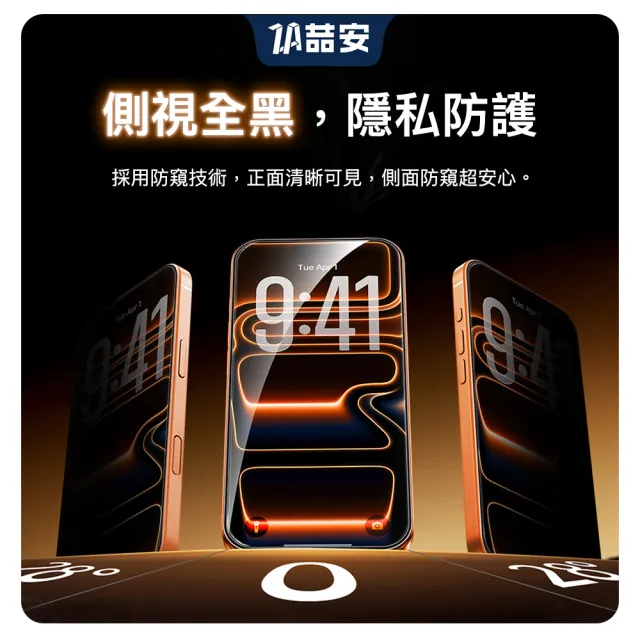 【ZA 喆安】防窺鋼化玻璃螢幕手機保護貼膜i18/17/16/15/14/13/12/11/Xr Air/Plus/Pro/Pro Max 適用iPhone