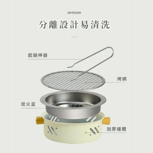 戶外露營燒烤炭烤爐(庭院燒烤爐 取暖爐 多功能炭火爐  燒烤爐 木炭爐 野炊 露營 BBQ)
