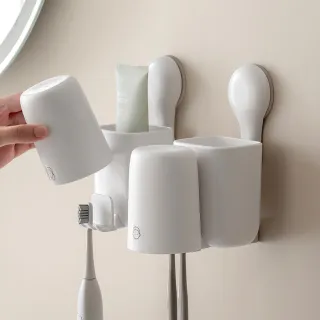 【hoi! 好好生活】懶角落壁掛牙刷置物架-單杯