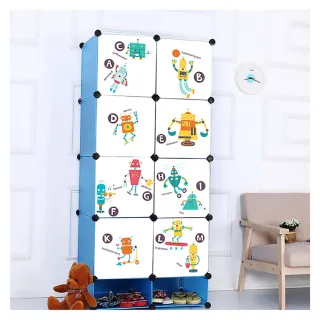 【JB 時尚壁貼】卡通機器人字母HM94006