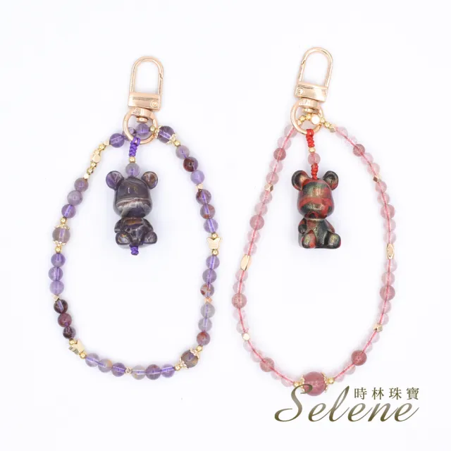 【鑫運來】◎大漆小熊造型水晶吊飾(多款任選)