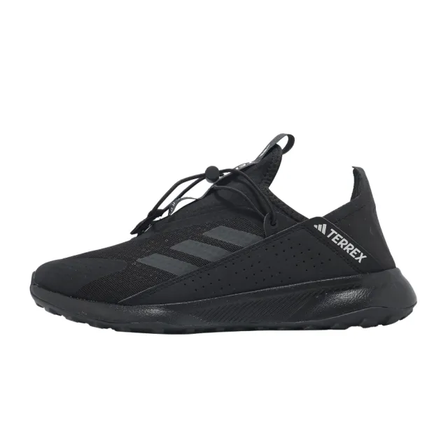 【adidas 愛迪達】越野跑鞋 Terrex Voyager 21 Slipon H 男鞋 黑 抽繩 透氣 戶外 運動鞋(HP8623)
