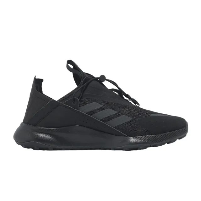 【adidas 愛迪達】越野跑鞋 Terrex Voyager 21 Slipon H 男鞋 黑 抽繩 透氣 戶外 運動鞋(HP8623)