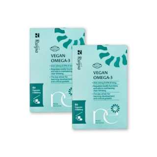 【RUIJIA 露奇亞】Omega-3純素藻油膠囊2盒組 60粒/盒(DHA+EPA 孕哺推薦)